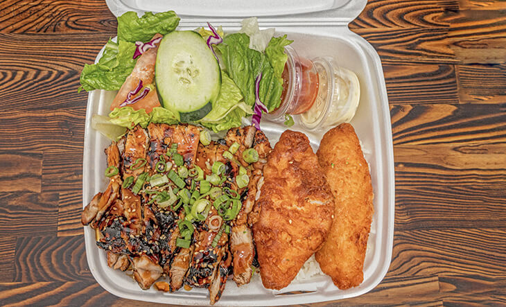 Image of Chicken Teriyaki & Fish Combination Plate